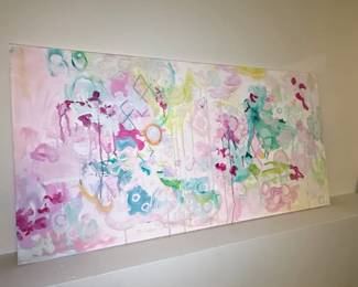 Abstract Floral Acrylic Painting