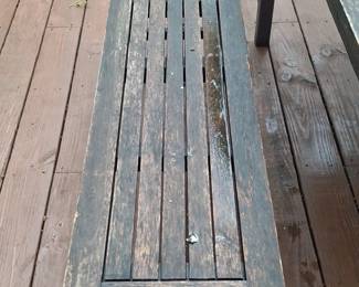 Wooden Outdoor Dining Table and Benches Set third image