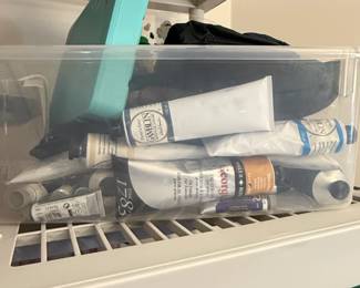 Assorted Artist Oil and Acrylic Paint Tubes