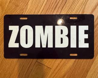 Zombie Novelty License Plate