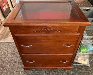 Ethan Allen Cherry Wood Display Dresser
