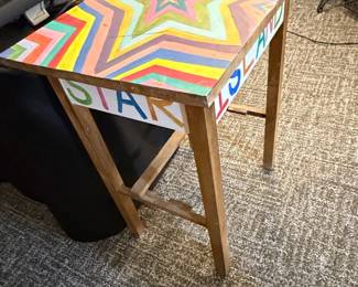 HandPainted Starburst Side Table