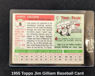 Topps Jim Gilliam Baseball Card second image