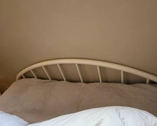 WHITE METAL BED FRAME second image