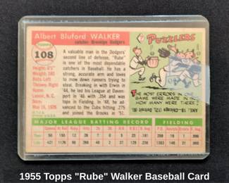 Topps Rube Walker Baseball Card B second image