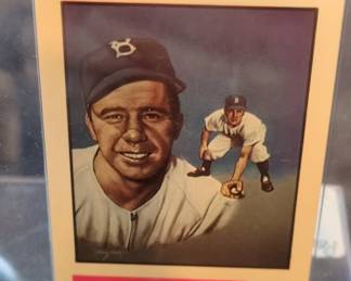 Pee Wee Reese Signed Baseball with Trading Card third image