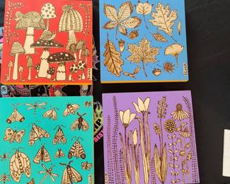 Wood Burned Art Panels Set of  by SCOOK