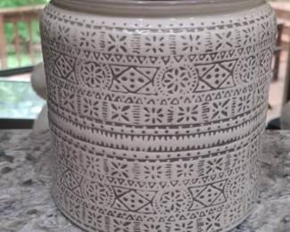 Threshold Ceramic Storage Jar with Wooden Lid