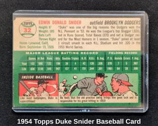 Topps Duke Snider Baseball Card C second image