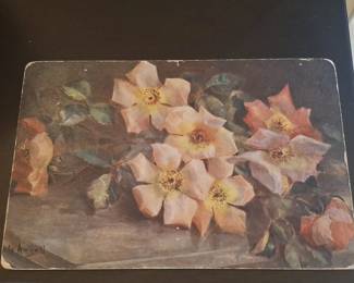Wild Rose Still Life Painting by M. Angell