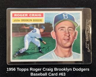 Topps Roger Craig Brooklyn Dodgers Baseball Card