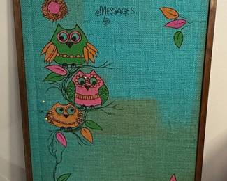Vintage Messages Owl Wall Art