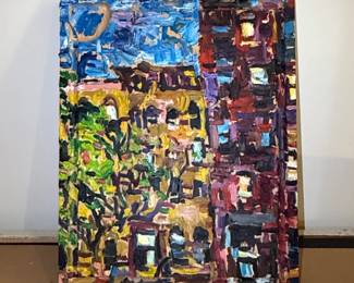 Impressionistic Cityscape Oil Painting
