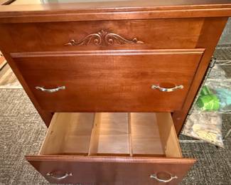 Ethan Allen Cherry Wood Display Dresser fourth image
