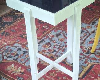 Art Deco Style Side Table with Mirrored Top