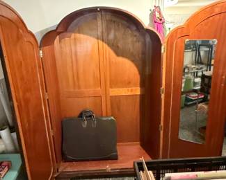 Art Deco Burr Walnut Double Wardrobe second image