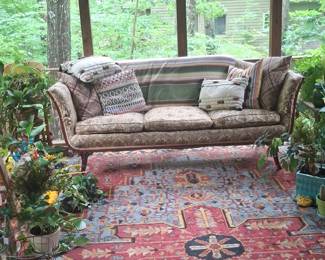 Vintage Floral Upholstered Sofa