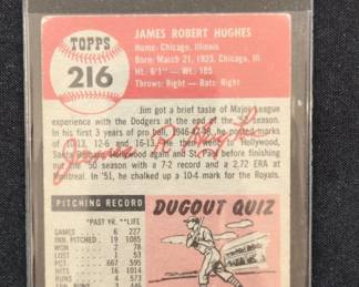 Topps Jim Hughes Baseball Card second image