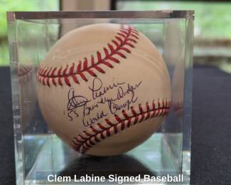 Clem Labine Signed Baseball