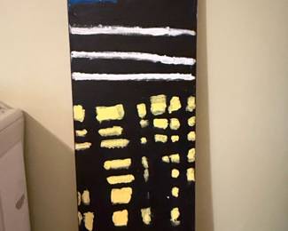 Abstract Night Cityscape Painting