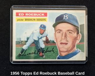 Topps Ed Roebuck Baseball Card