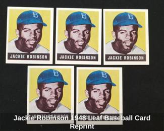 Jackie Robinson Leaf Baseball Card Reprint