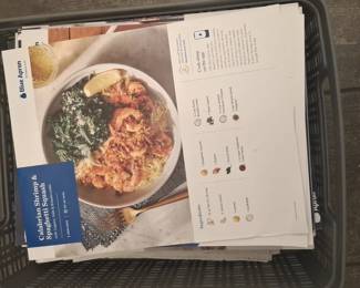 Blue Apron Recipe Card Calabrian Shrimp Spaghetti Squash