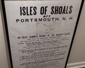 Isles of Shoals, Portsmouth, NH Vintage Travel Poster  Appledore House  Oceanic House