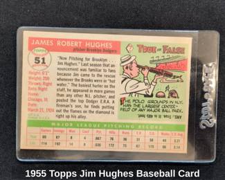 Topps Jim Hughes Baseball Card second image