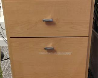 Light Wood TwoDrawer File Cabinet