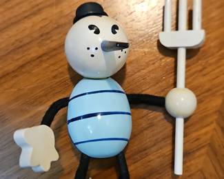 Glenn Barr Hells Proprietor Wooden Snowman Figure