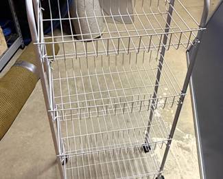 Tier Wire Storage Cart with Wheels