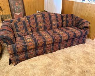Camelback Upholstered Couch - Excellent Condition