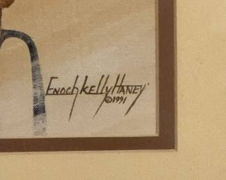 Enoch Kelly Haney 1991 'Preparing For Battle' Limited Edition Signed