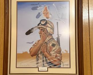 'Preparing For Battle' Limited Edition Signed Enoch Kelly Haney 1991