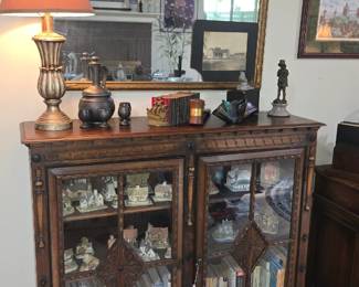 Antique Jacobean revival bookcase/ cabinet