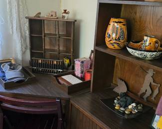 Vintage corner desk and hutch