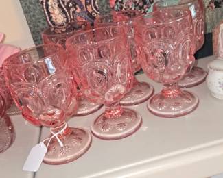 Vintage L.E. Smith Moon & Stars goblets