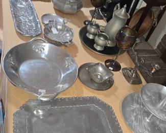 Pewter & plated pieces