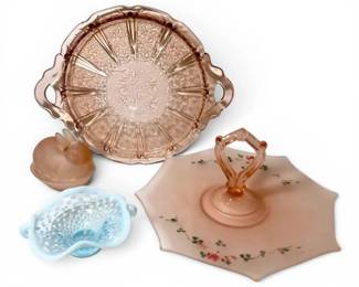 Pink Depression Plate  More