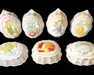 1986 Franklin Mint Le Cordon Bleu Vegetable Molds  Onions, Asparagus,  More