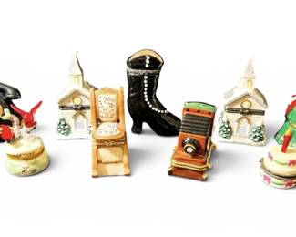 Trinket Boxes  Vintage Telephone, Church, Cake,  More