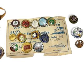 Antique Union Membership Pins  Masonic Pins