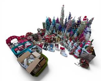 Christmas Decor Room  Trees, Stockings, Ornaments, Snowmen,  More