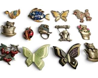 Joan Rivers Butterfly Pins, Cat Pins, Ladybug  More