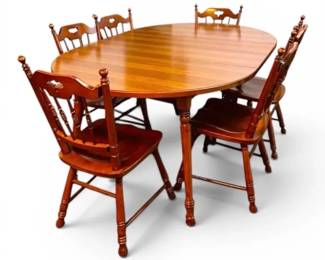 Tell City Chair Co. Dining Table  Chairs