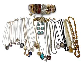 Vintage Egg Pendant Tassel Necklaces  More Costume Jewelry
