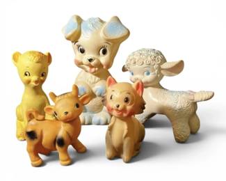 Vintage Rubber Squeak Toys 1960s