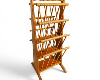 Tiered Wooden Magazine Rack