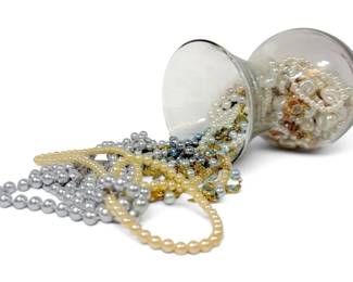 Faux Pearl Necklaces  SilverToned Gemstone Bracelet